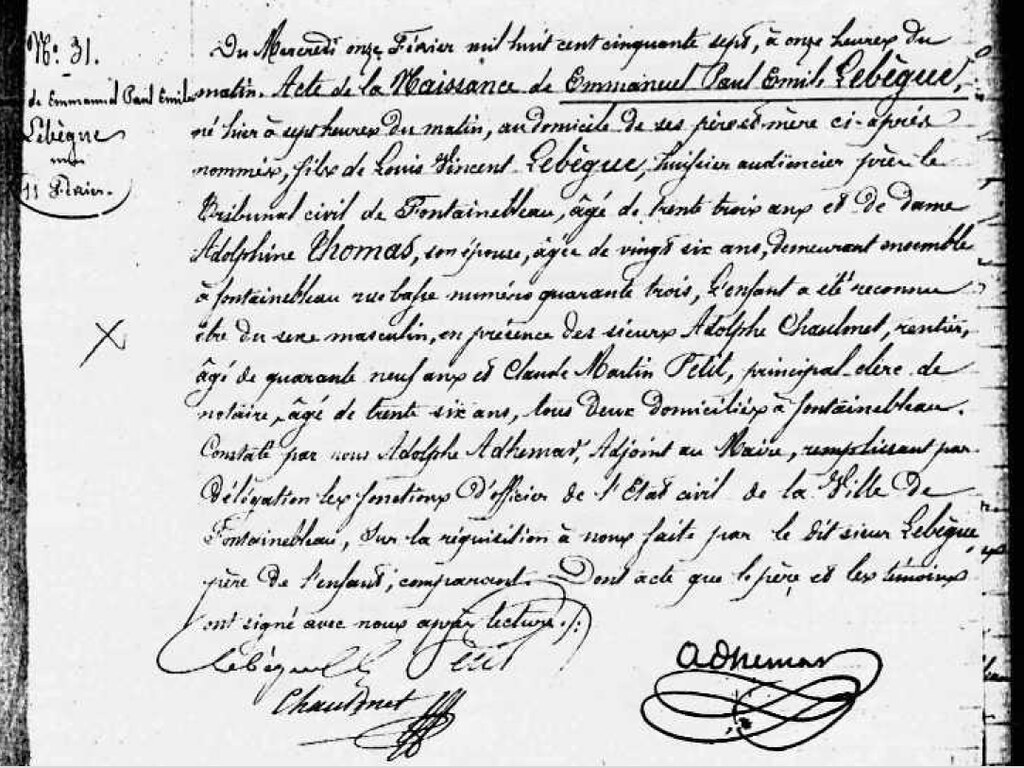 Acte d’état civil